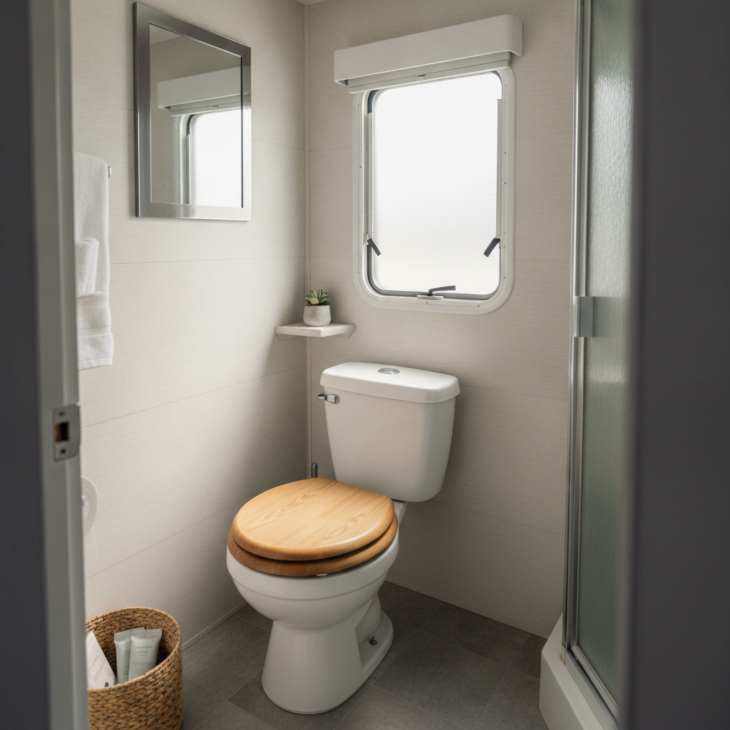 RV interior toilet